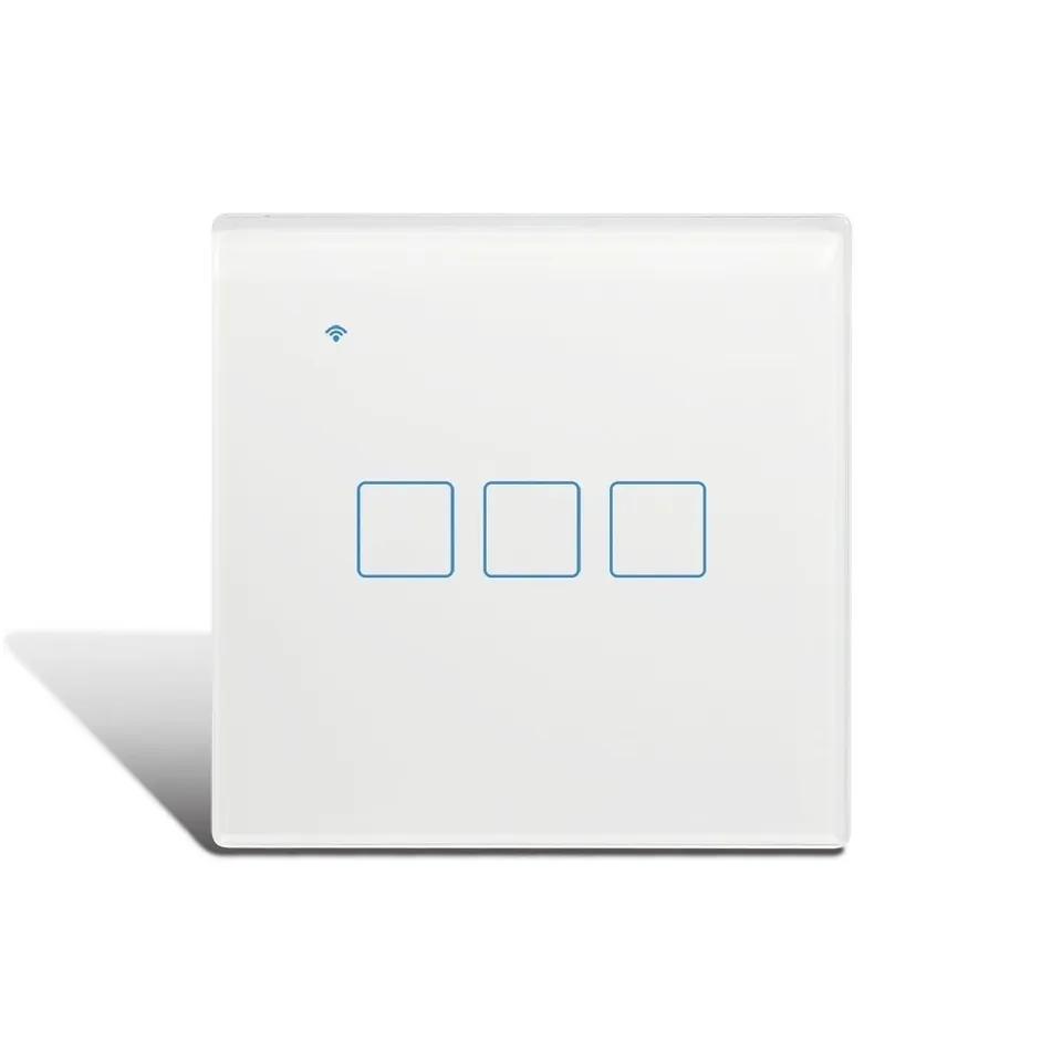 [SW-103-W-WiFi-OpN] Light Switch 3 Gang - Optional Neutral (WiFi, White)